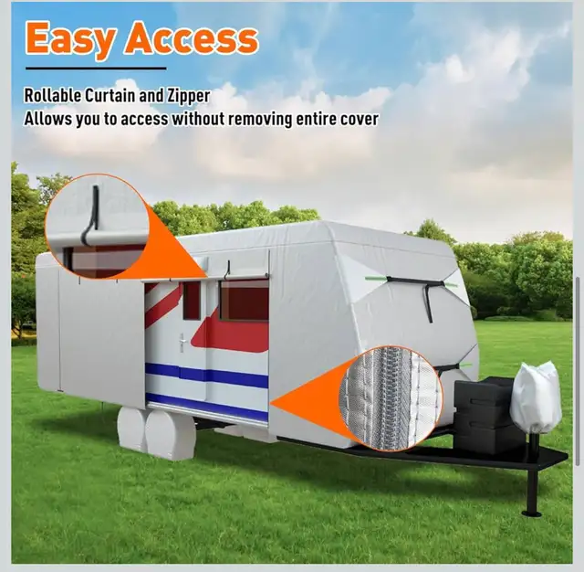 RV Cover 24–27FT Heavy Duty Waterproof + Tire Covers in RV & Camper Parts & Accessories in Burnaby/New Westminster - Image 6