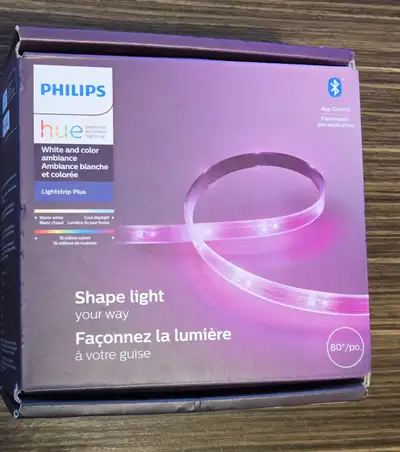 Brand New - Philips Hue White and Color Ambiance Lightstrip Kit, View more