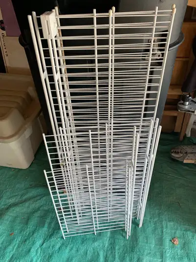 Shelving - metal wire -white , View more