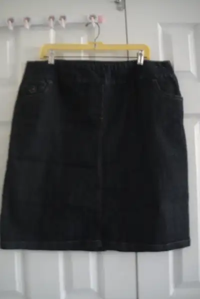 plus size 18 New Contrast Jean Skirt boxy fit women, View more