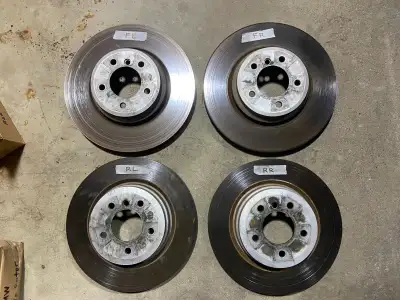 BMW OEM Brake Rotors / Discs • Full set • Front Rotors: • Diameter: 348 mm/13.7” • Part # 3411685500...