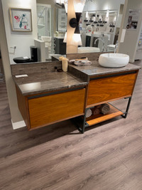 Fairmont 66" vanity set with granite top CLEARANCE $1999!!