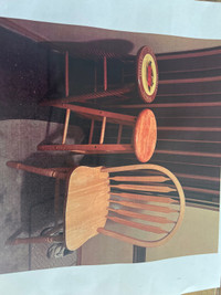 Wood bar stools and wood chair