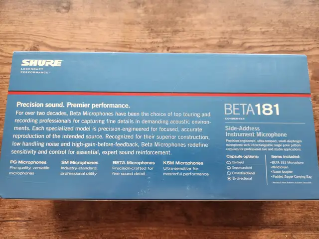 Shure Beta 181/O Side-Adressed Omnidirectional Condenser Mic in Pro Audio & Recording Equipment in City of Toronto - Image 7