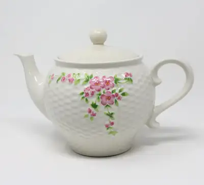 Vintage Teleflora Teapot, 1985, Collectible, Porcelain, Flowers,, View more