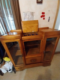 For Sale 1940-50 Cabinet with glass