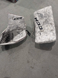 CCM mens hockey blocker and glove
