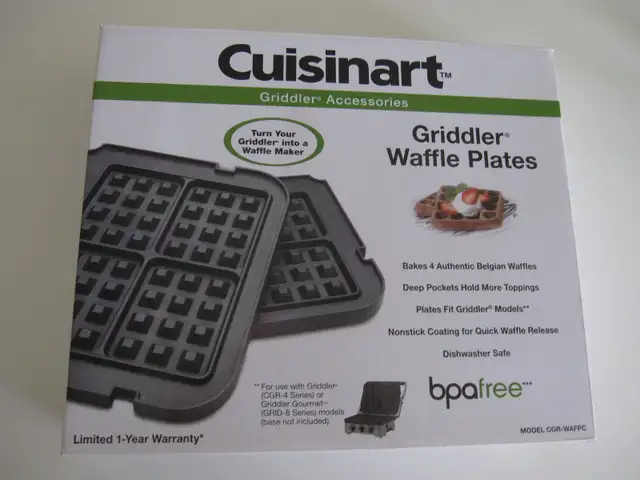 QUISINART GRIDDLER WAFFLE PLATE in Microwaves & Cookers in Peterborough - Image 2
