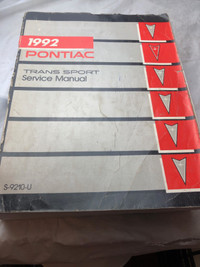 VINTAGE 1992 PONTIAC TRANSPORT FACTORY SERVICE MANUAL #M0949