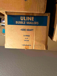 Uline Self-Seal Gold Bubble Mailers #000 - 4 x 8"