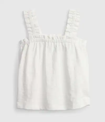 Gap Girls Rushed Tank Top (White) - Size 5T, View more