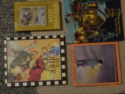 4 Kid books, hardcover,  vintage, 50-60s, Xmas ,Mother goose, View more