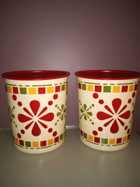Tupperware festive canisters, new
