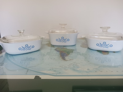 Collectable Corning Ware Serving Dishes - 3 Dish Set