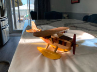 Wooden float plane.