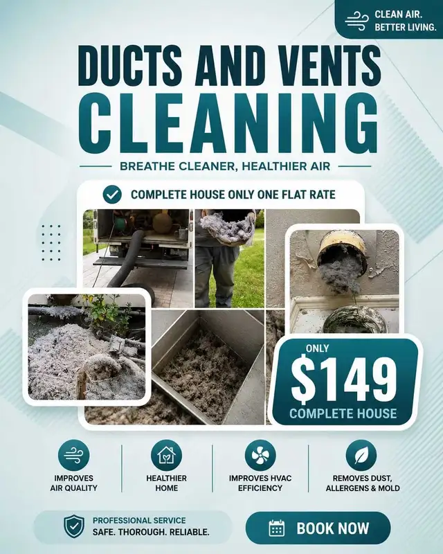 Premium Air Duct Cleaning Service - $149 