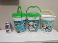 Disney Parks Popcorn buckets (2 with lids) The first 2 are the s