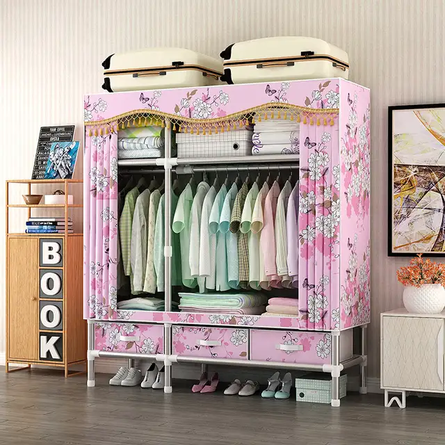 1.25M 25MM Steel Pipes Drawer-Style Wardrobe Portable Closet in Dressers & Wardrobes in Oakville / Halton Region - Image 3