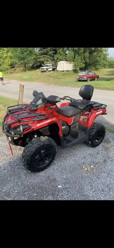 2019 Can-Am Outlander 570 V-Twin Max I have owned this ATV since new, it has never been abused. 2 UP...