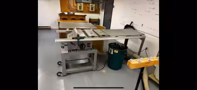 Ryobi table saw, all aluminum top, router tables in it to install your router. Has built in mitre sl...