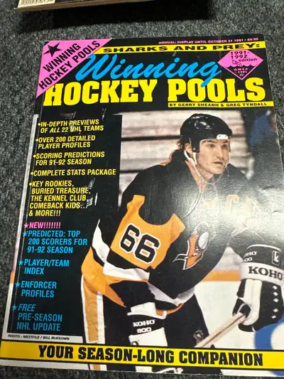 Winning Hockey Pools Mario Lemieux 1991 92 (F)