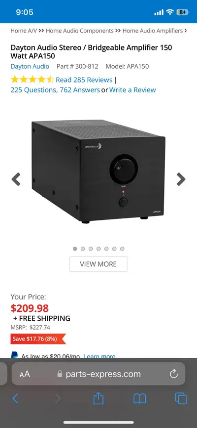 Dayton Audio Amplifier , View more