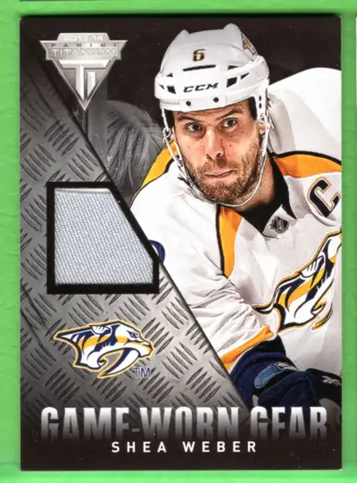 2013-14 PANINI TITANIUM GAME-WORN GEAR SHEA WEBER JERSEY 1 COLOR, View more