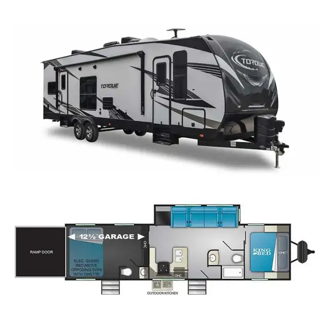 2020 Heartland Torque T322 toyhauler in Travel Trailers & Campers in Oshawa / Durham Region - Image 5