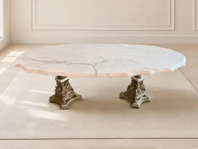 Marble coffee and end tables, View more