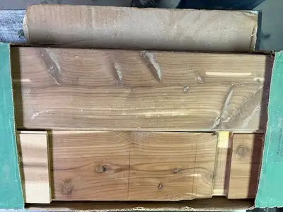 Aromatic cedar tongue and groove planks to line a chest or closet. 13 square feet of coverage. Plank...