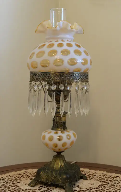 Antique Crystal Lamp in Arts & Collectibles in Barrie - Image 6
