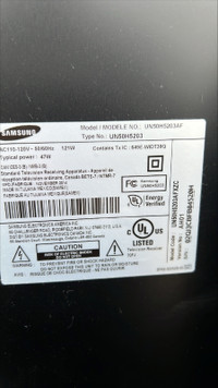Broken 50" Samsung LED TV - good for parts
