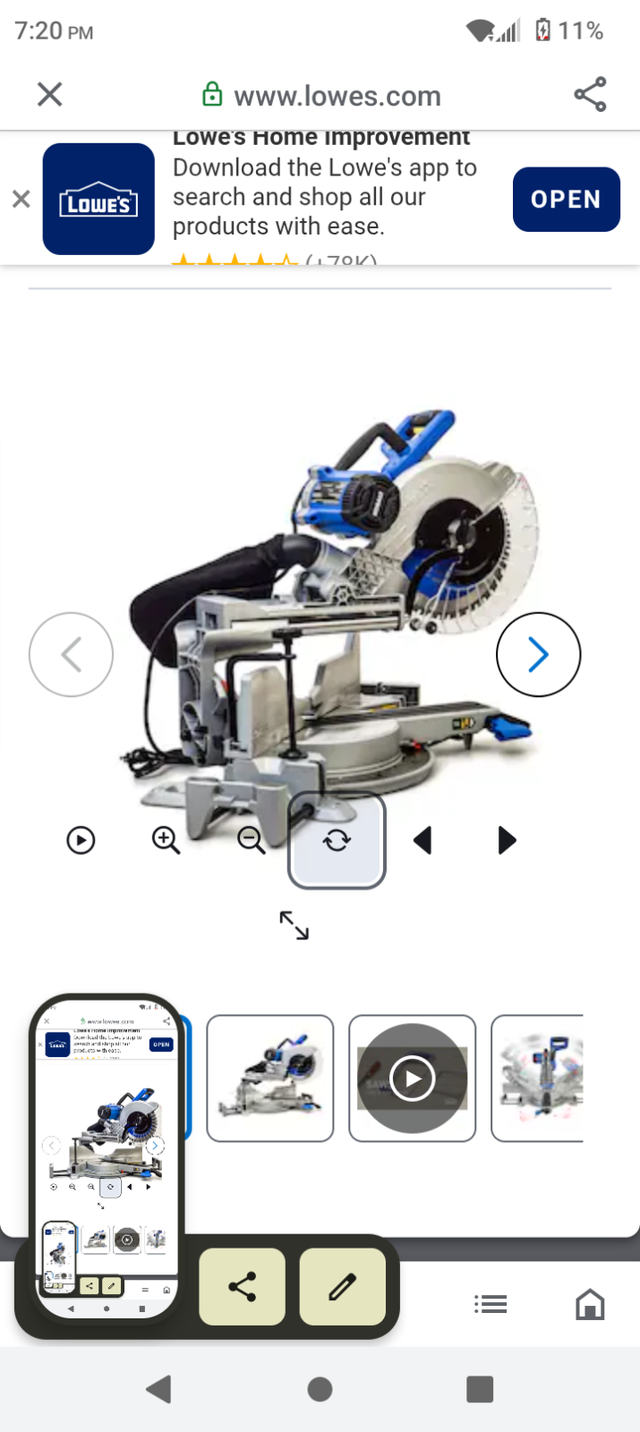 Kolbalt 12"  duel bevel "15 AMP"  sliding miter saw in Power Tools in City of Toronto - Image 10