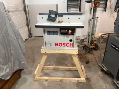 Ten inch chop with stand Ridgid Ridged planer Bosch router table with router Will sell separately ..