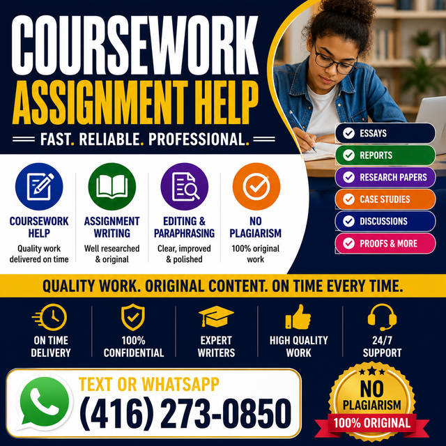 COURSEWORK ASSIGNMENT HELP, EDITING PARAPHRASING. NO PLAGIARISM.505373119072194560