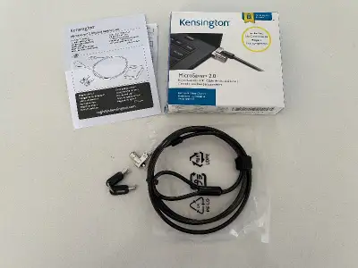 Kensington Microsaver 2.0 Keyed Cable Lock for Laptops- New, View more