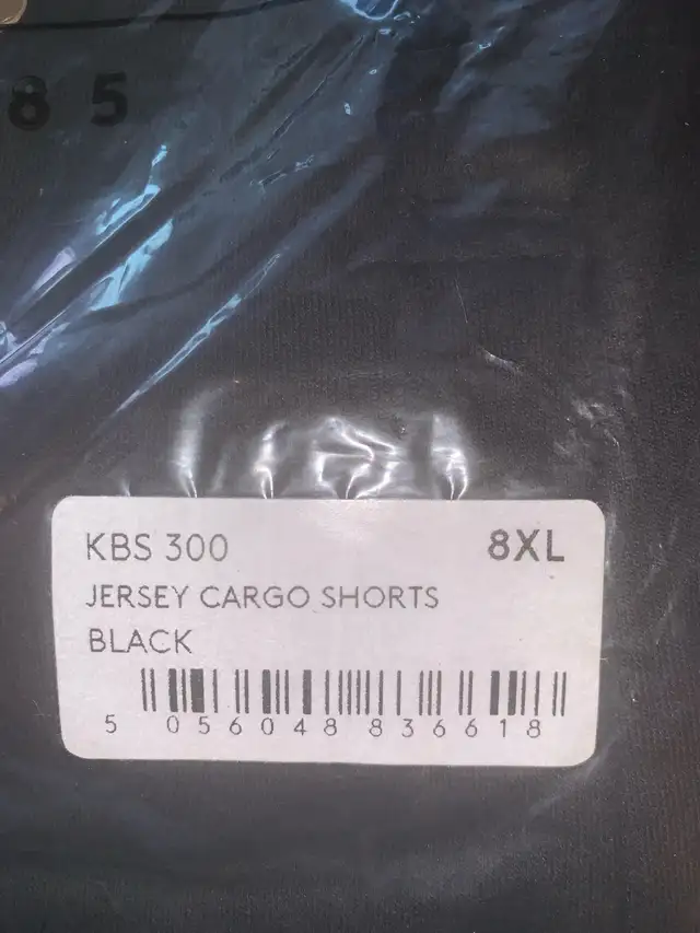 NEW KAM Men’s  Jersey Cargo shorts black Size 8XL in Men's in Oshawa / Durham Region - Image 3