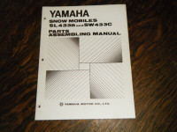 Yamaha SL433B and SW433C  Snowmobiles  Assembling Manual