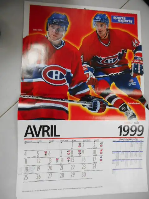 1998-99 CALENDRIER CANADIENS DE MONTREAL COMPLET EXCELLENT ÉTAT in Arts & Collectibles in Thetford Mines - Image 9