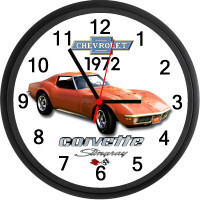 1972 Chevrolet Corvette StingRay (Burnt Orange)  Wall Clock