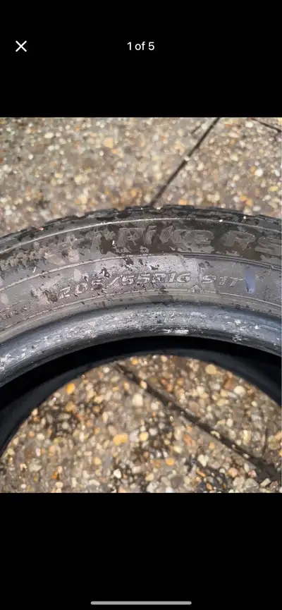 2016 DOT ONE SINGLE TIRE 205/55/R16 HANKOOK WINTER PIKE NO CRACKING NO BEAD DAMAGE NO PUNCTURES NO P...