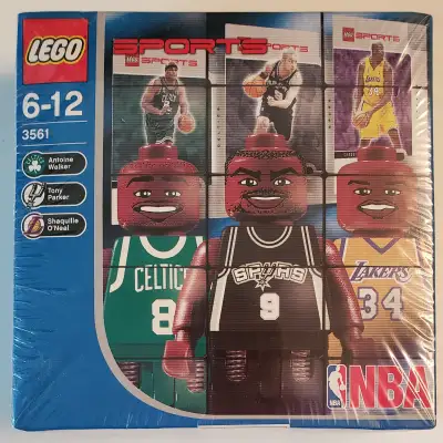 2003 Lego Sports NBA 3561 Antoine Walker Tony Parker Shaq Sealed, View more