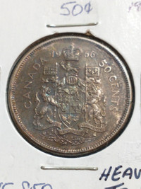 1966 Canada .800 silver 50 cent piece KM #63