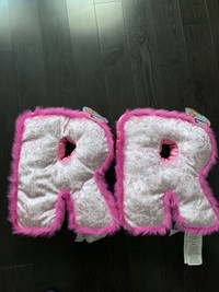 Girls letter R pillows 