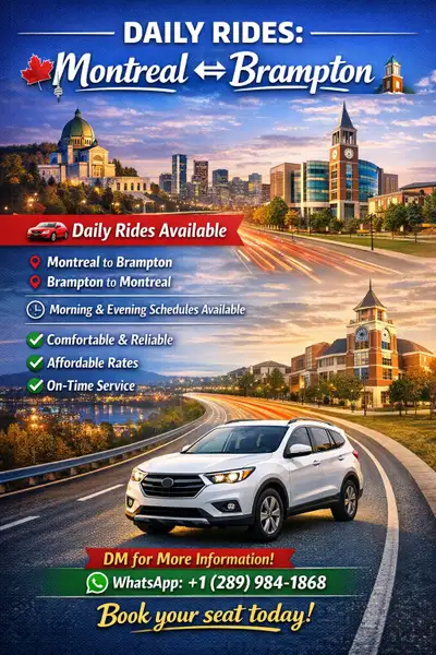  DAILY RIDES: Montreal ⇄ Brampton !, View more