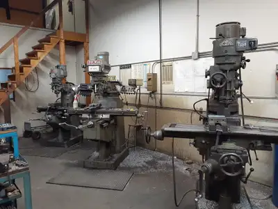 Contents of machine shop in Burlington for sale. Items are priced individually. Lathes, milling mach...