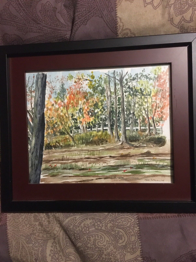 Watercolour forest in fall in Arts & Collectibles in Ottawa