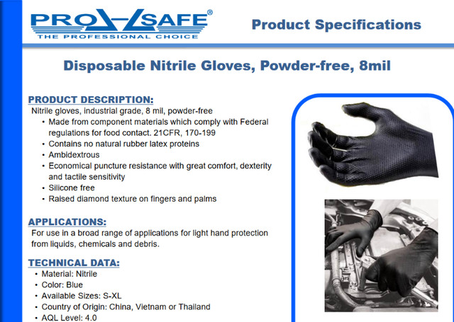 Industrial Grade - Nitrile Gloves - New, Big discounts in Industrial Kitchen Supplies in Mississauga / Peel Region - Image 4