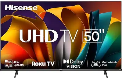 Hisense 50" 4K UHD HDR LED Roku Smart TV (50R63N) - 2024 10/10 Condition