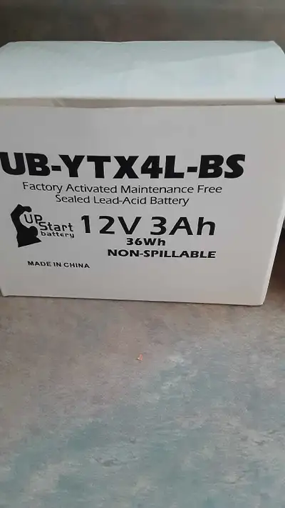 Brand New Battery still in the plastic wrap, fits Honda Crf110, Crf125, Xr150l, Yamaha Ttr125, selli...